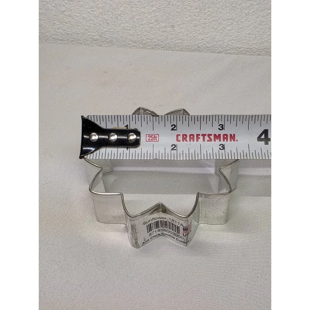 Ann Clark Sunflower Cookie Cutter, 3-1/4” Made in Usa Kitchen Tool Baking NWT